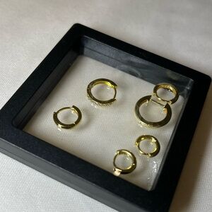 Elegant Gold Hoop Earrings Set